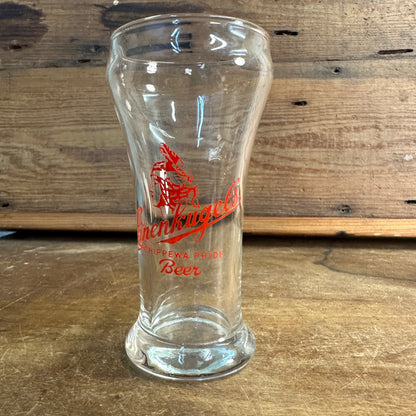 6" LEINENKUGEL BEER GLASS PILSNER TUMBLER CHIPPEWA PRIDE INDIAN MAIDEN