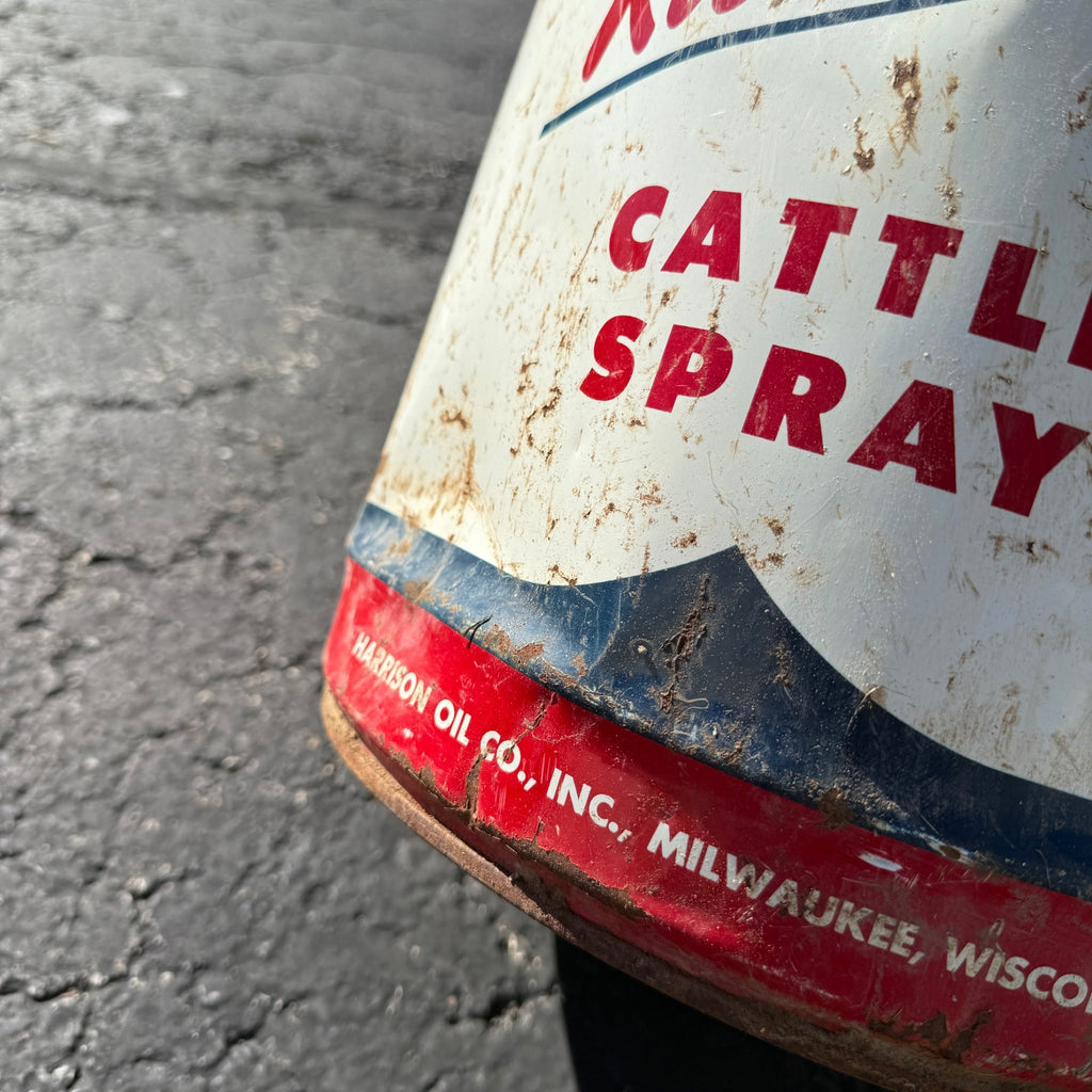VTG Harrison Oil Kwik Kil Cattle Spray Farm Oil Can 5 Gallon Milwaukee Wisconsin