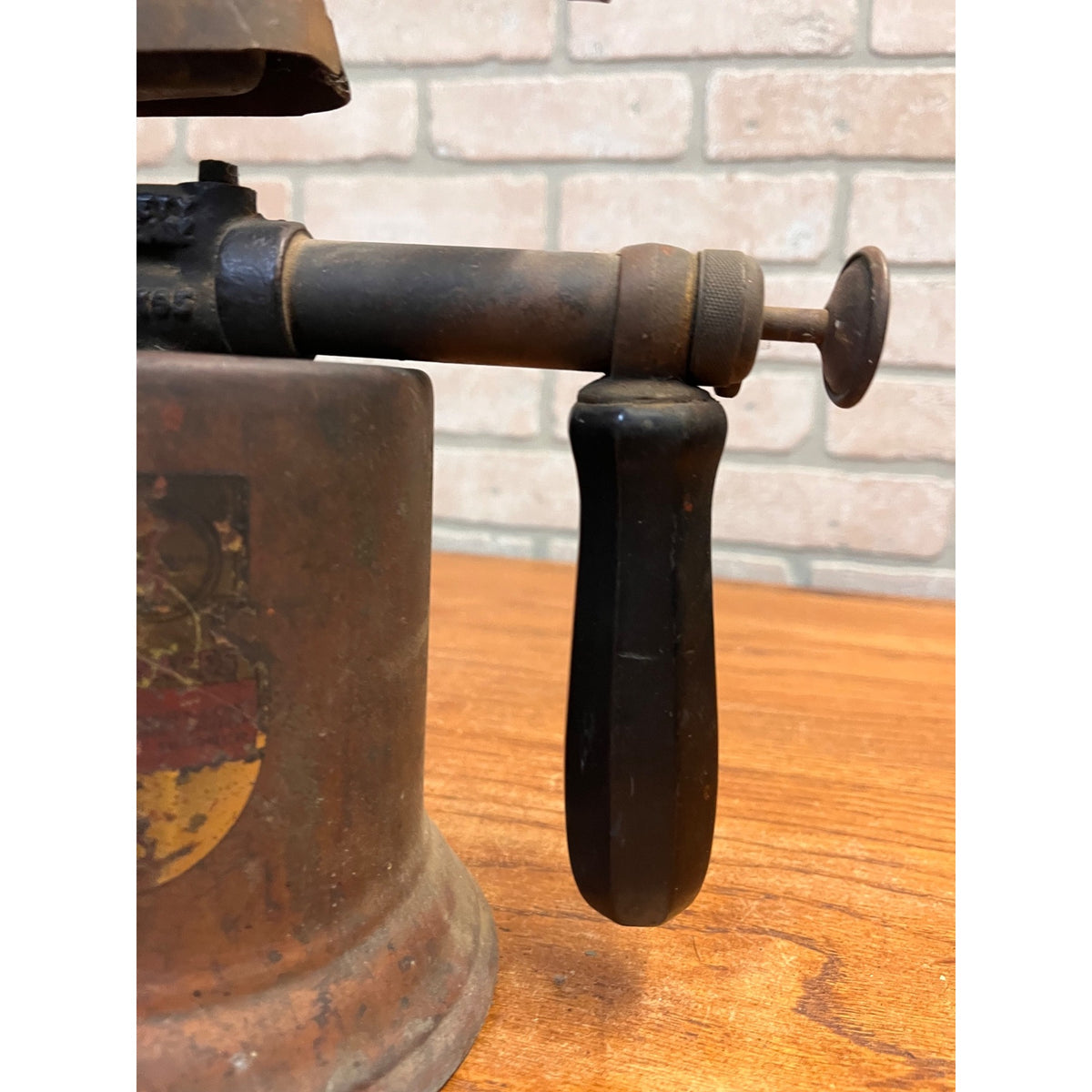 Vintage Copper Blow Torch HL Turner Brass Works Sycamore IL Industrial Steampunk