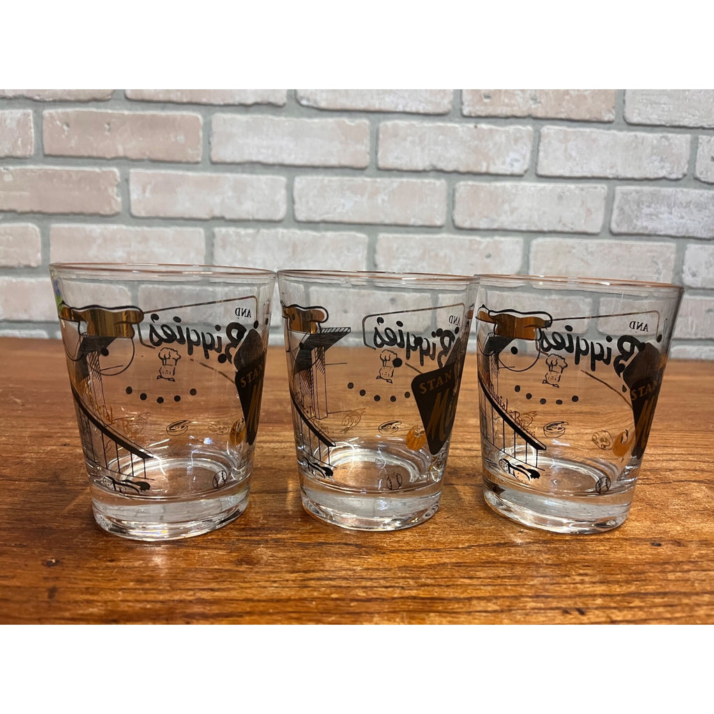 1950s Stan Musial Biggies Drinking Glasses St Louis Cardinals Set (5) Restaurant