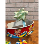 Vintage Ohio Art Tin Litho Toy Beach Set Sand Sifter + Frog & Beach Ball Mold
