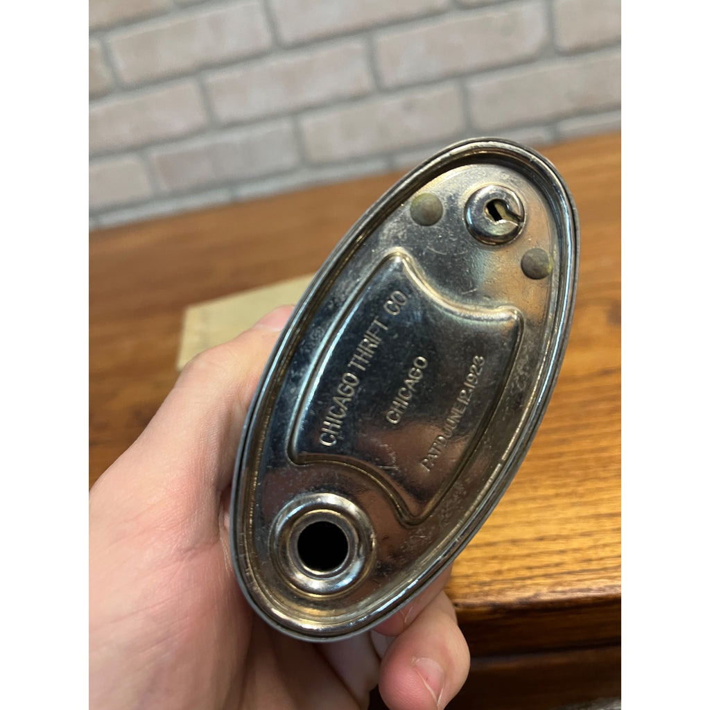 Vintage Chicago Thrift Co. Metal Coin Bank Citizens Sheboygan Wisconsin - NO KEY