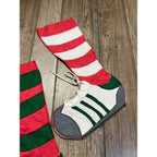 Vintage 1980s Sneakers Mid-Century Felt Christmas Stockings  Mom & Dad