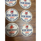 Vintage Fox Head 400 Beer Waukesha Wisconsin Bar Coasters Set