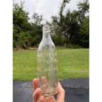 1920s C Gray Beverages 7-1/2 oz Soda Pop Bottle Janesville Wisconsin Crown Top