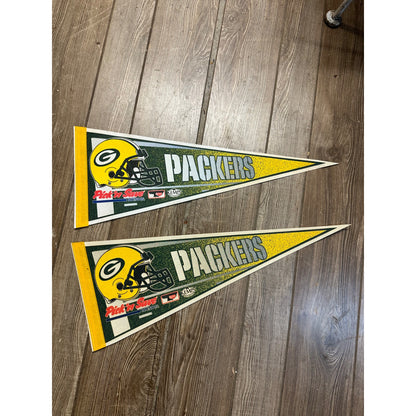 Vintage 1990s Green Bay Packers SGA Felt Wall 24" Pennant Roundy's Kemps