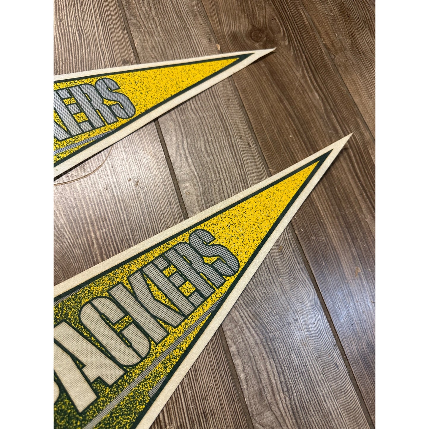 Vintage 1990s Green Bay Packers SGA Felt Wall 24" Pennant Roundy's Kemps