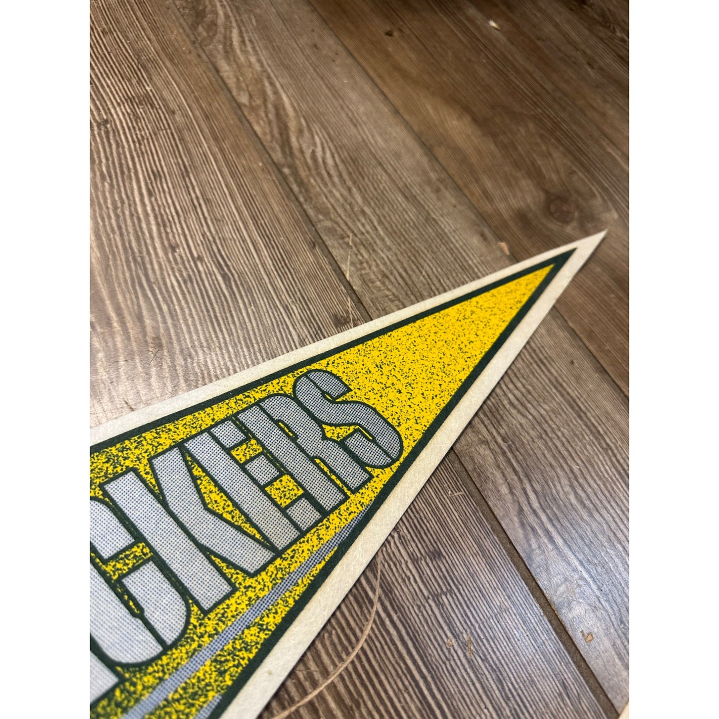 Vintage 1990s Green Bay Packers SGA Felt Wall 24" Pennant Roundy's Kemps