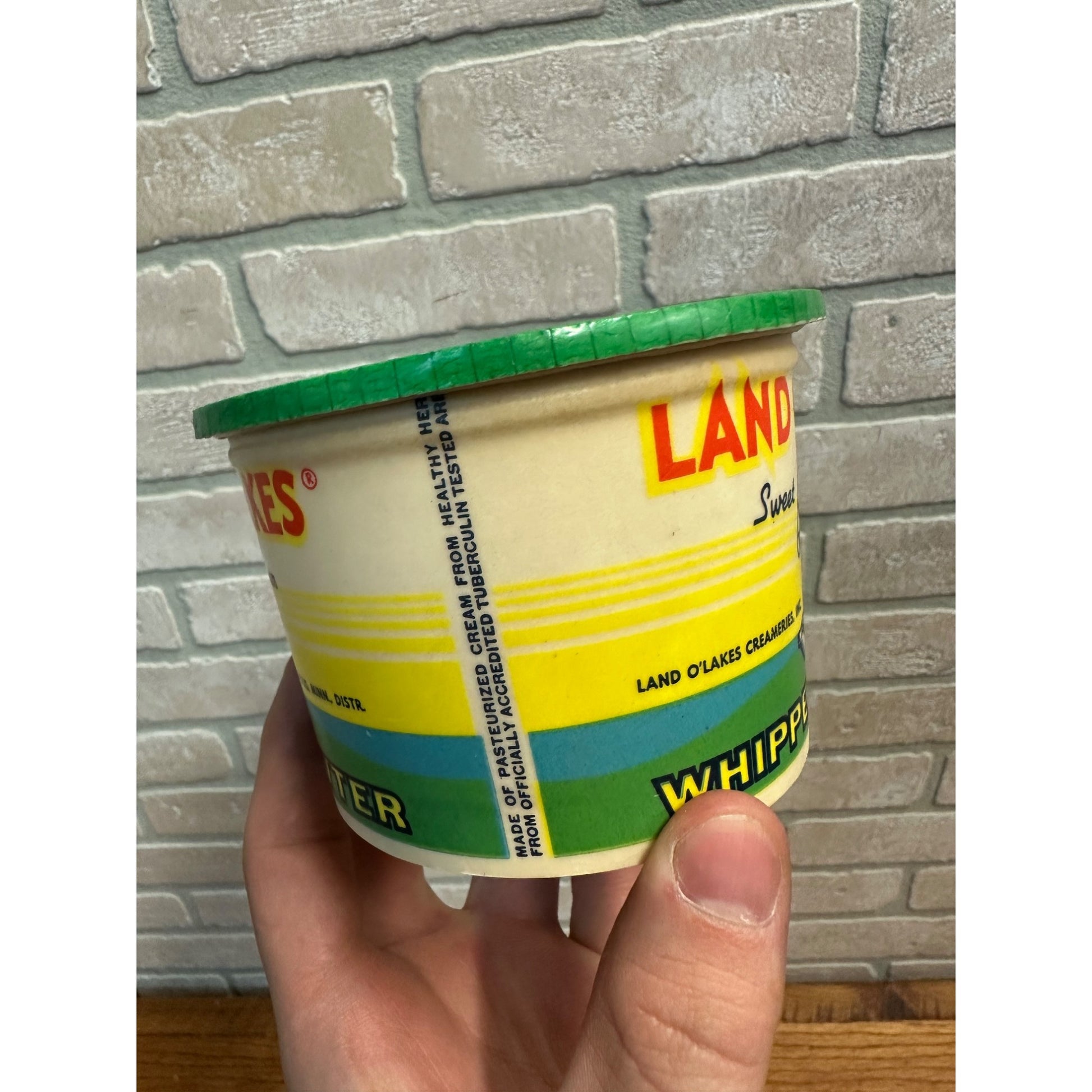 Vintage Land O Lakes Whipped Butter Box Wax Container Advertising Indian Princess