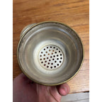Antique EARLY 1900s Cocktail Shaker Barware Brass on Silver Plate Vintage 8"