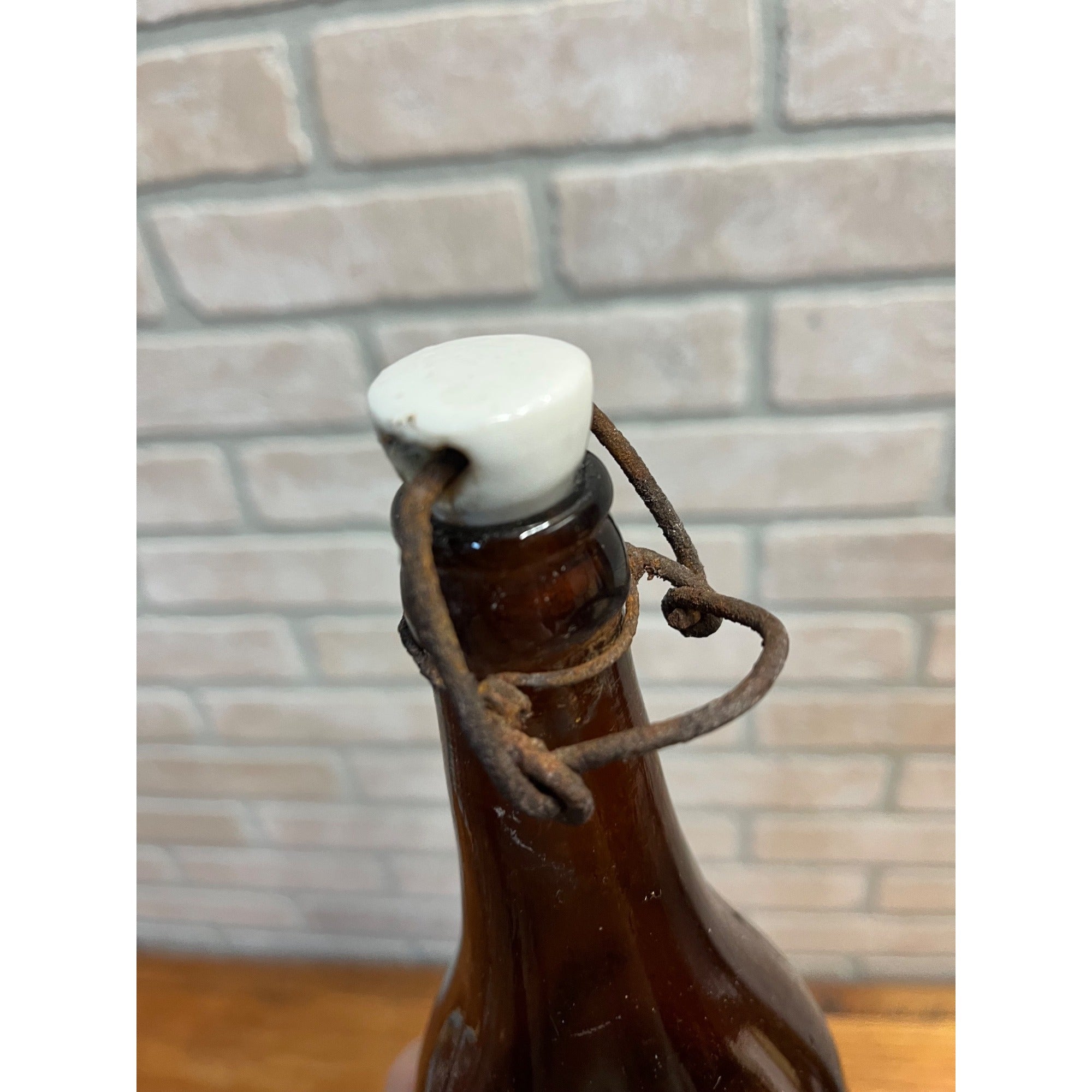 Pre-Pro Richter Brewing Co. Escanaba Michigan Amber Beer Bottle Quart MI