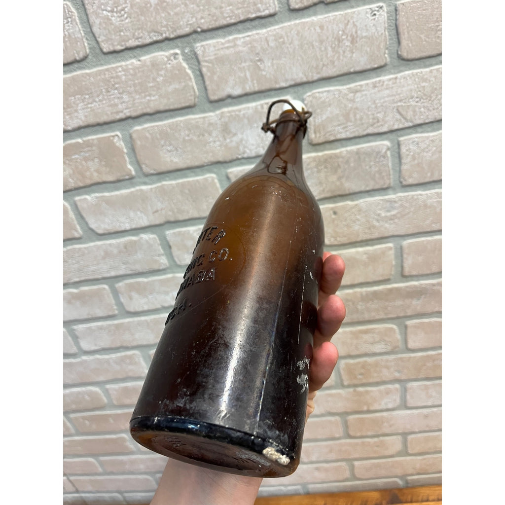 Pre-Pro Richter Brewing Co. Escanaba Michigan Amber Beer Bottle Quart MI