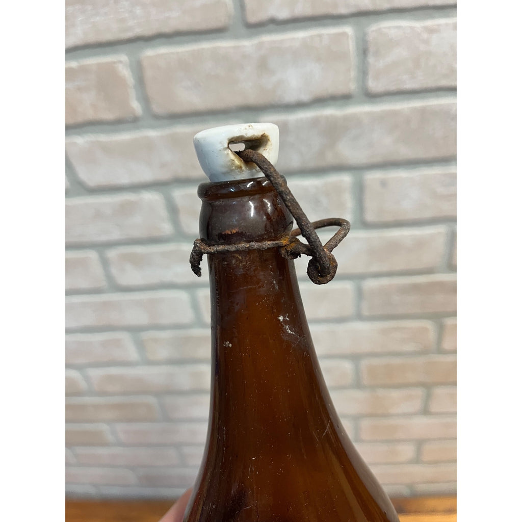 Pre-Pro Richter Brewing Co. Escanaba Michigan Amber Beer Bottle Quart MI
