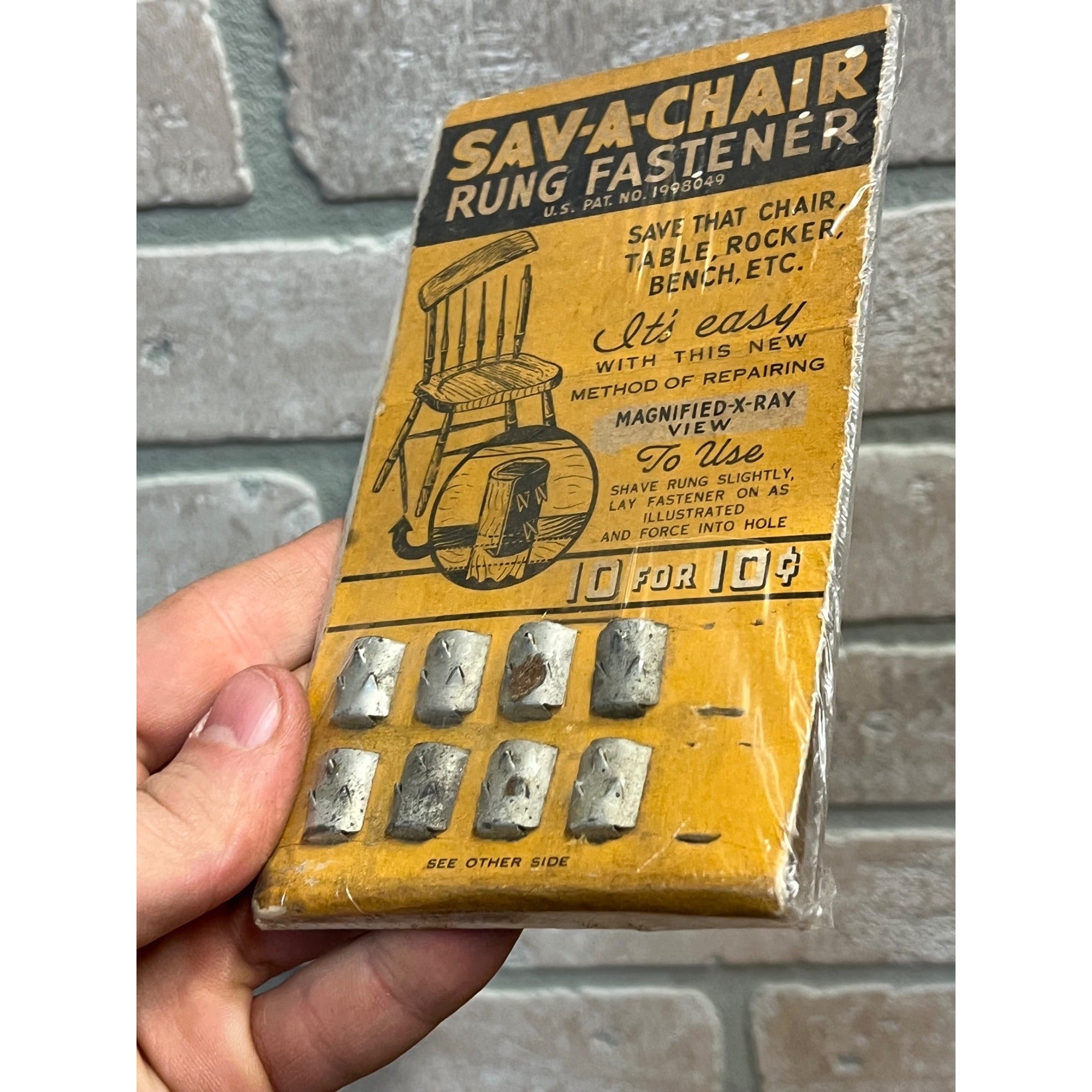 Vintage 1930's SAV-A-CHAIR Rung Fasteners Fulton Bernardsville NJ NOS NEW