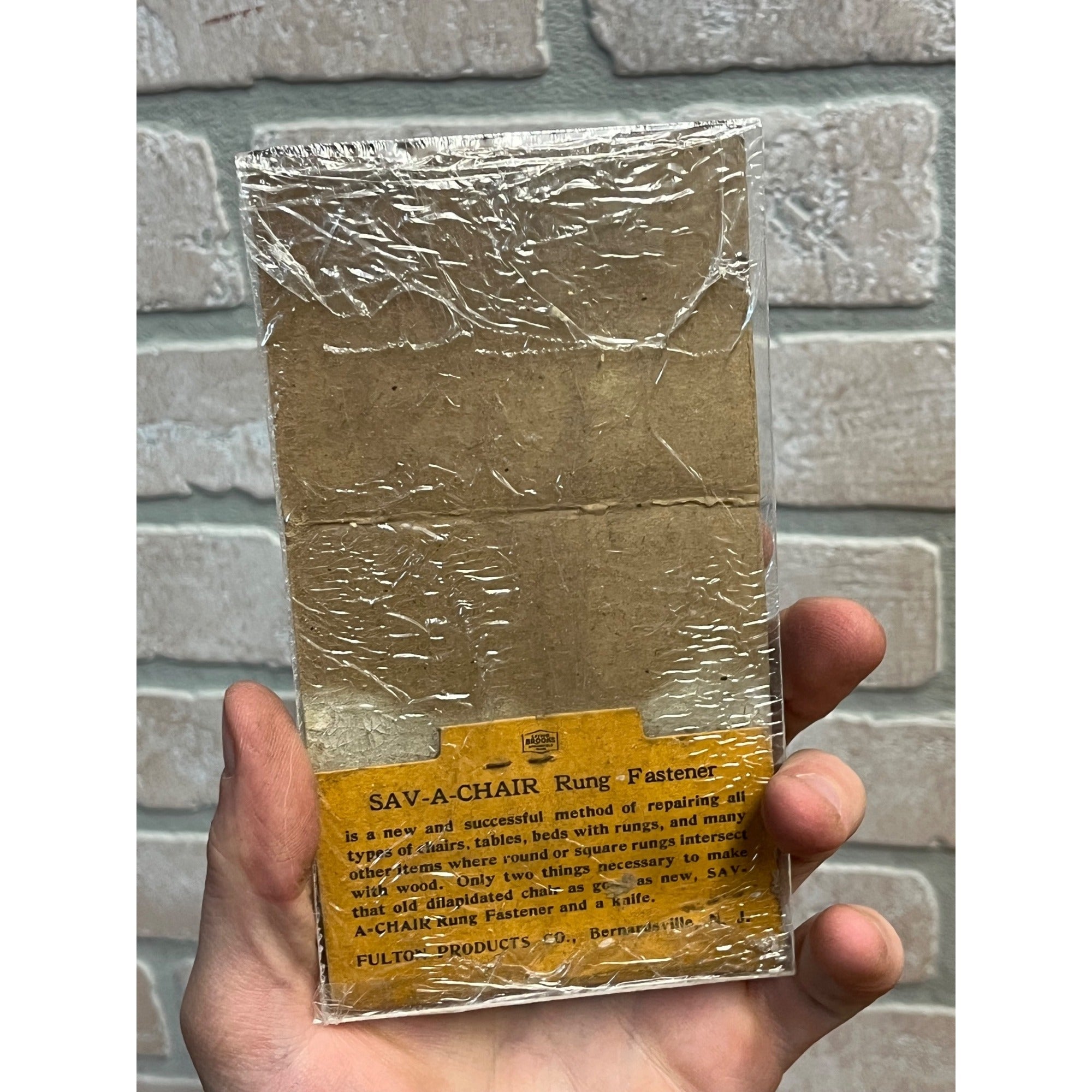 Vintage 1930's SAV-A-CHAIR Rung Fasteners Fulton Bernardsville NJ NOS NEW