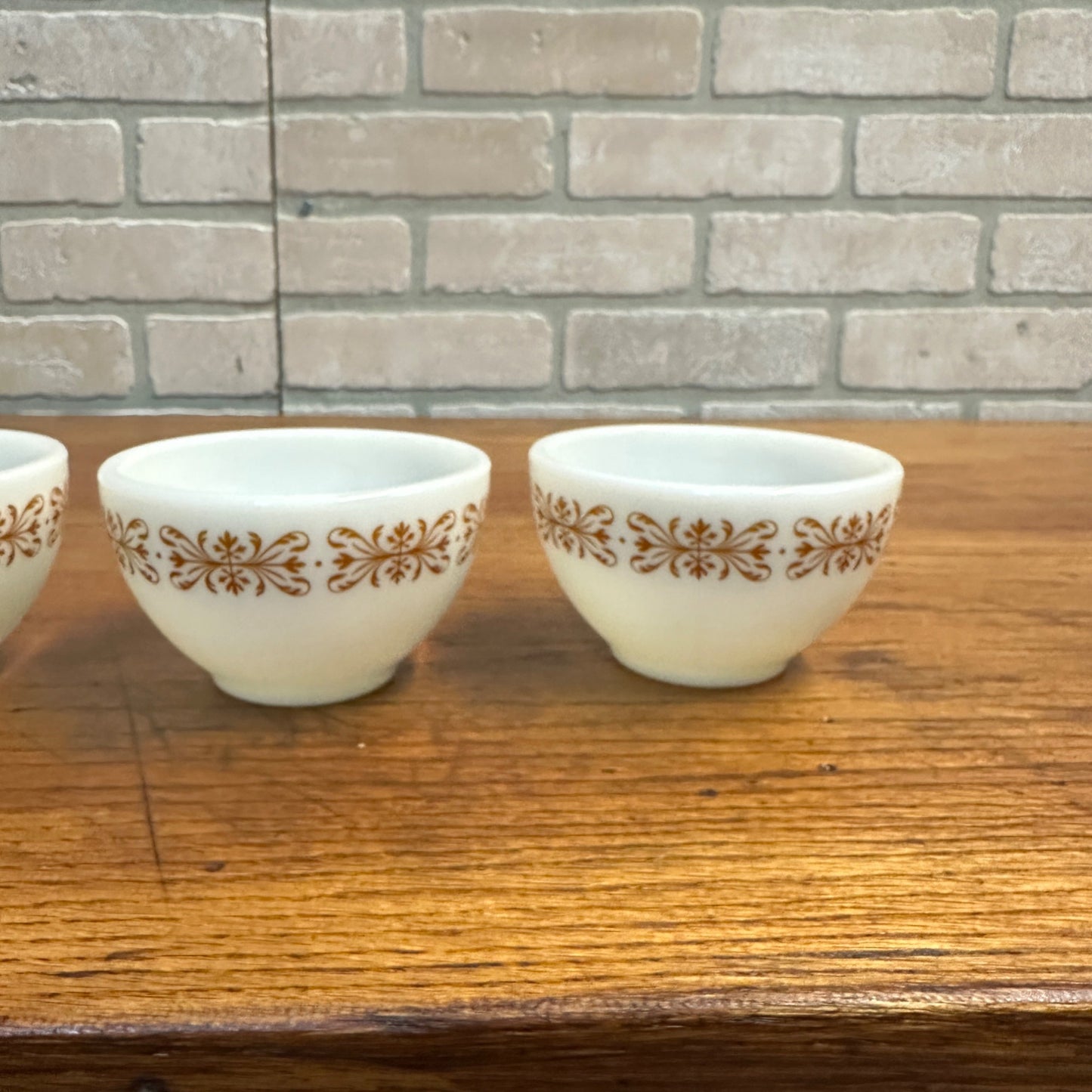 (4) Retro Waffle House Milk Glass Corning Ware Tea Coffee Cups 701 Mid Century