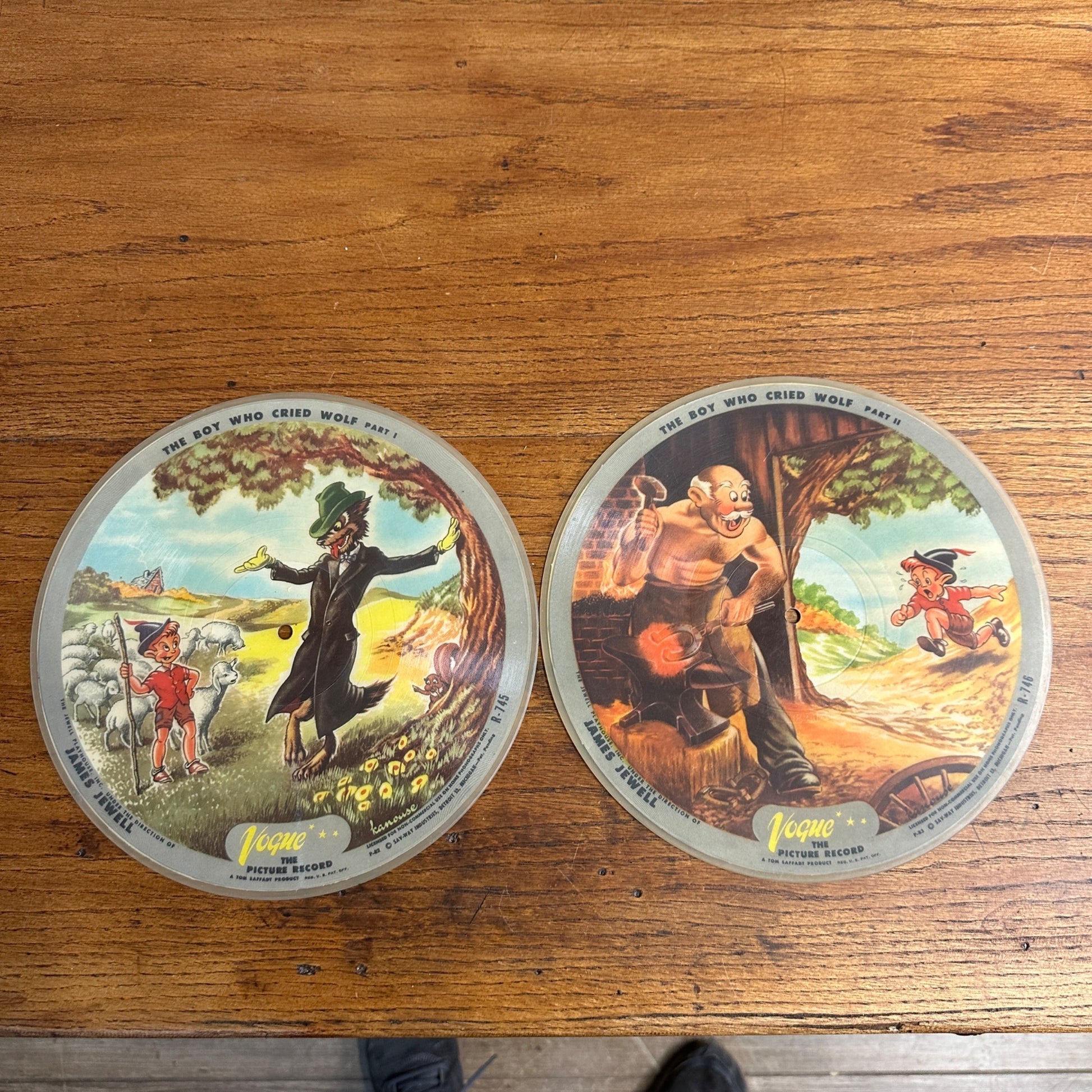 2 Vogue Picture Record - Boy Who Cried Wolf/Trial Of The Bumblebee James Jewel