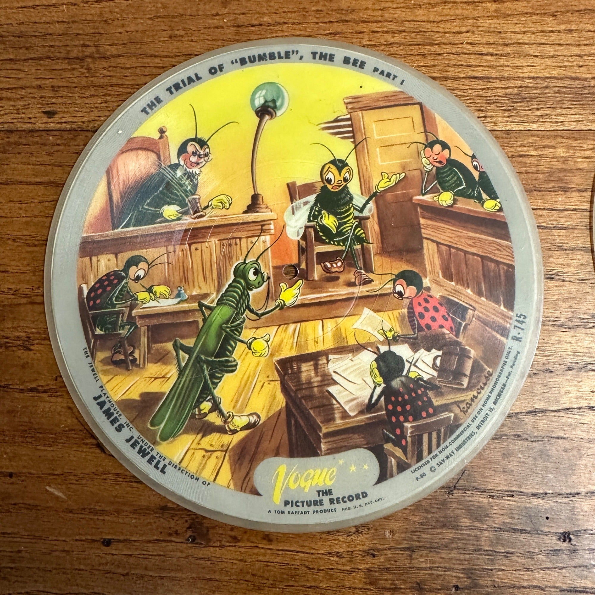 2 Vogue Picture Record - Boy Who Cried Wolf/Trial Of The Bumblebee James Jewel