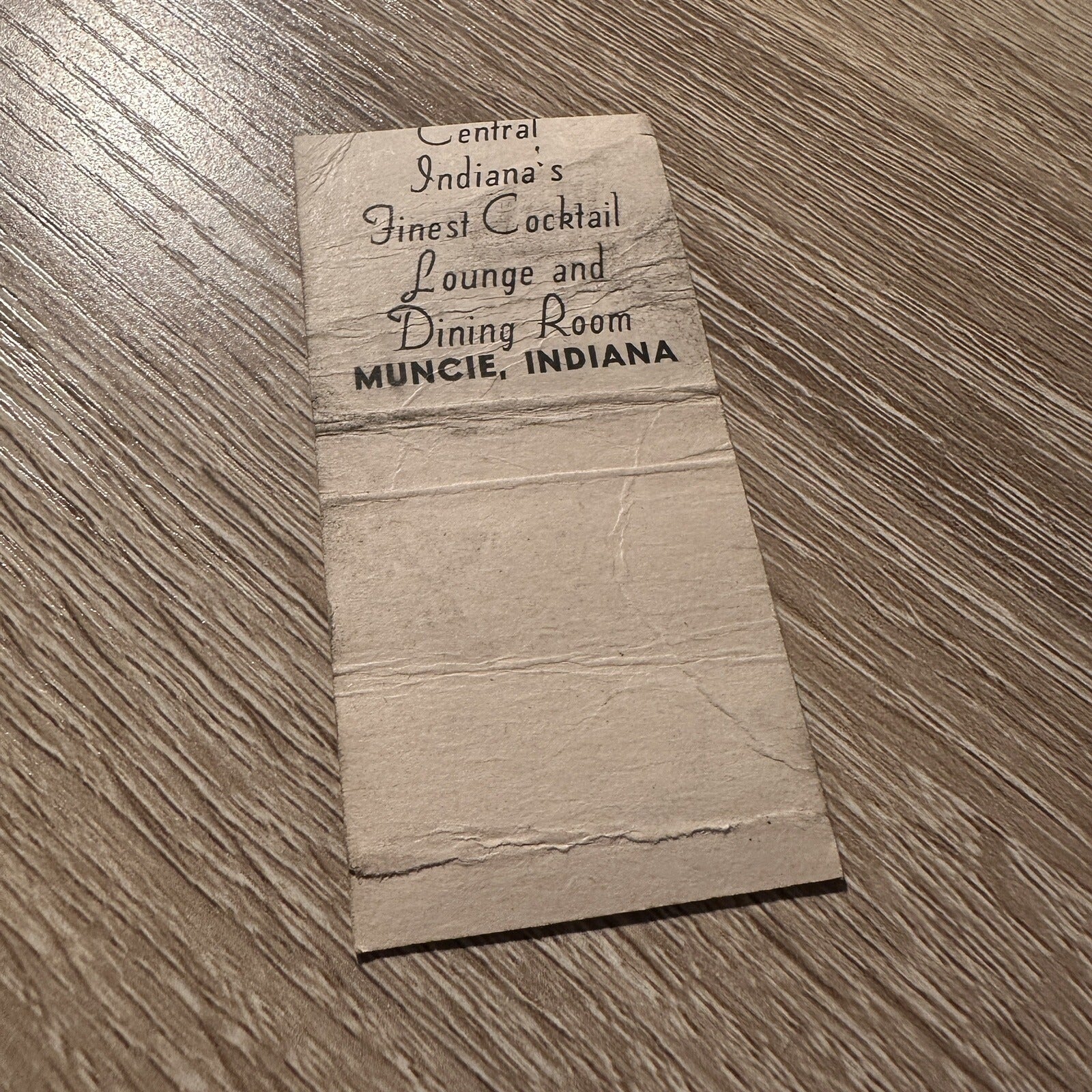 1940s Vintage The Fox Hotel Delaware Mucine IN Advertising Matchbook
