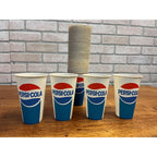 Lot of Vintage Pepsi Cola Soda Wax Cups Red White Blue 5" Sweathearts 1970s