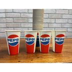 Lot of Vintage Pepsi Cola Soda Wax Cups Red White Blue 5" Sweathearts 1970s