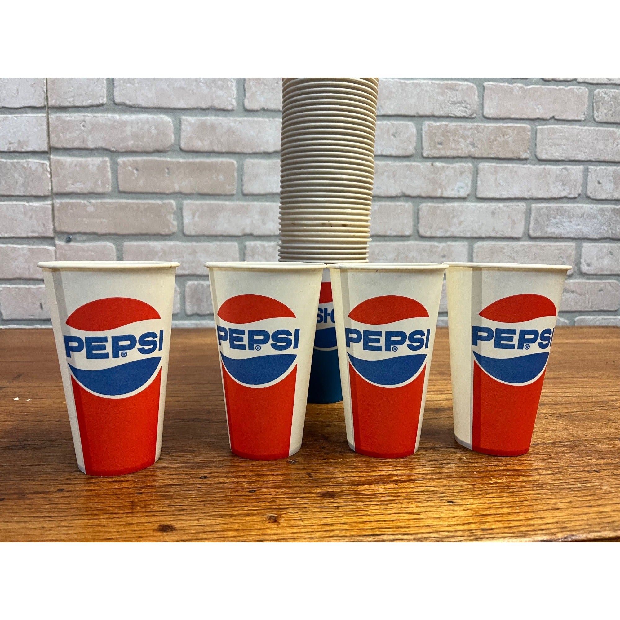 Lot of Vintage Pepsi Cola Soda Wax Cups Red White Blue 5" Sweathearts 1970s