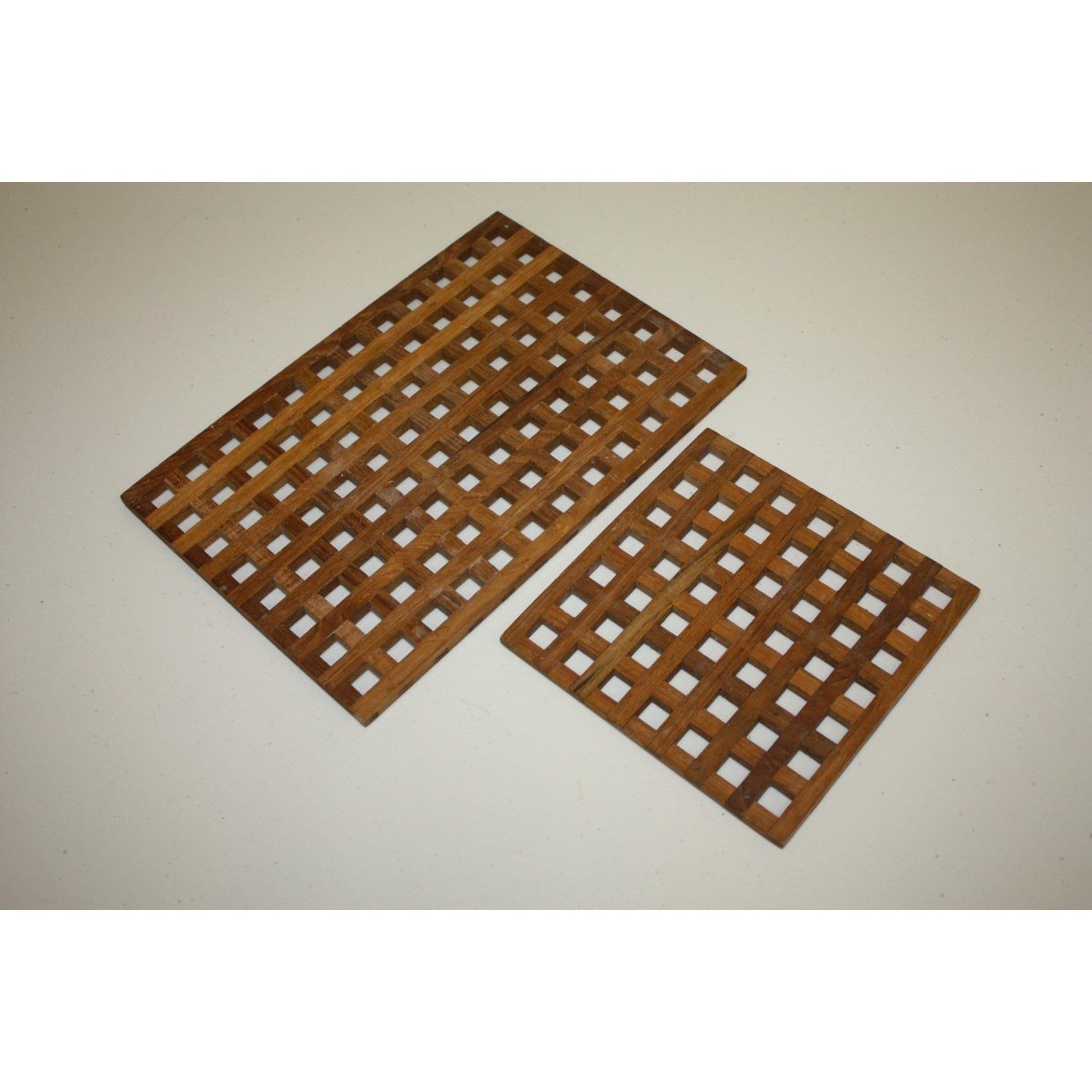 Vintage MCM Jens Quistgaard Dansk MCM Teak Lattice Tray Hot Plate Trivets Barware