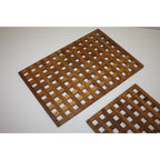 Vintage MCM Jens Quistgaard Dansk MCM Teak Lattice Tray Hot Plate Trivets Barware