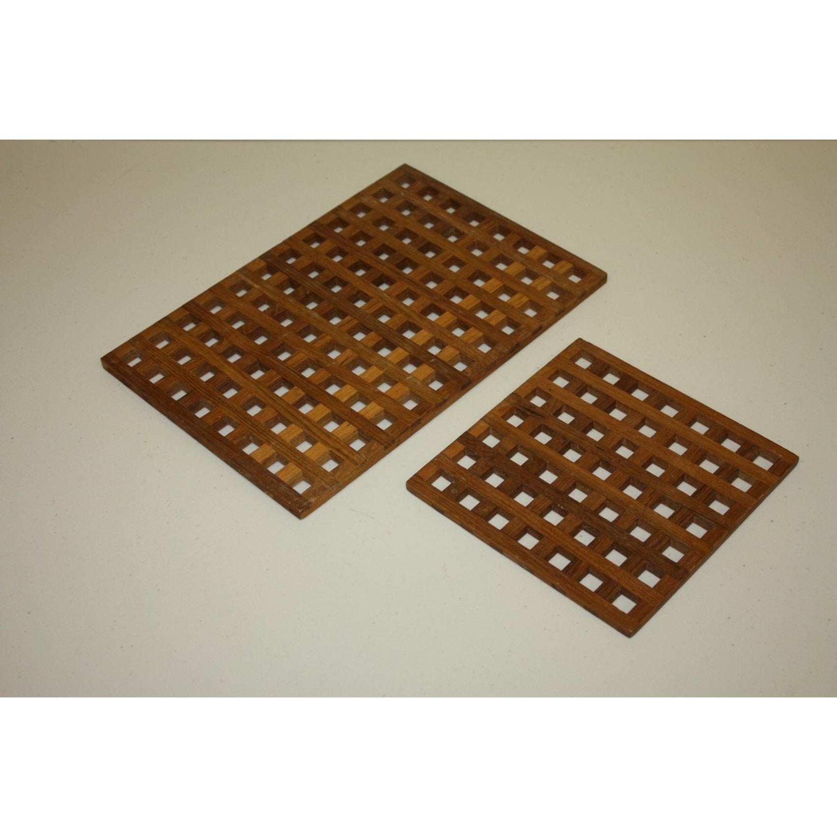 Vintage MCM Jens Quistgaard Dansk MCM Teak Lattice Tray Hot Plate Trivets Barware