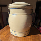 Antique Red Wing Stoneware 5 Gallon Water Cooler Jug Dispenser w/ Lid
