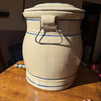 Antique Red Wing Stoneware 5 Gallon Water Cooler Jug Dispenser w/ Lid