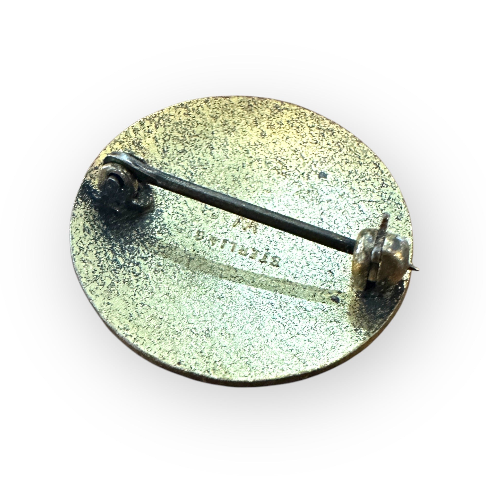 Vintage 1" Red Cross Deep Blue Gold Star  Enamel Volunteer Pin Sterling