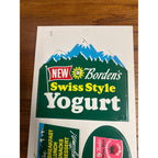 RARE Vintage 1960s Borden's Swiss Yogurt Store Advertising Display Sign Elsie Cow