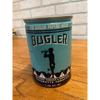 Vintage Bugler Tobacco Tin 7 Oz. Blended Turkish & Domestic Cigarette Tobacco Can