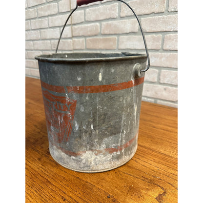 Vintage Falls City Anglers Choice Galvanized Metal Minnow Bucket - No Lid