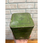 Vintage Antique Grandmother's Green Japan Tea One Half Pound Tin WITH LOOSE TEA