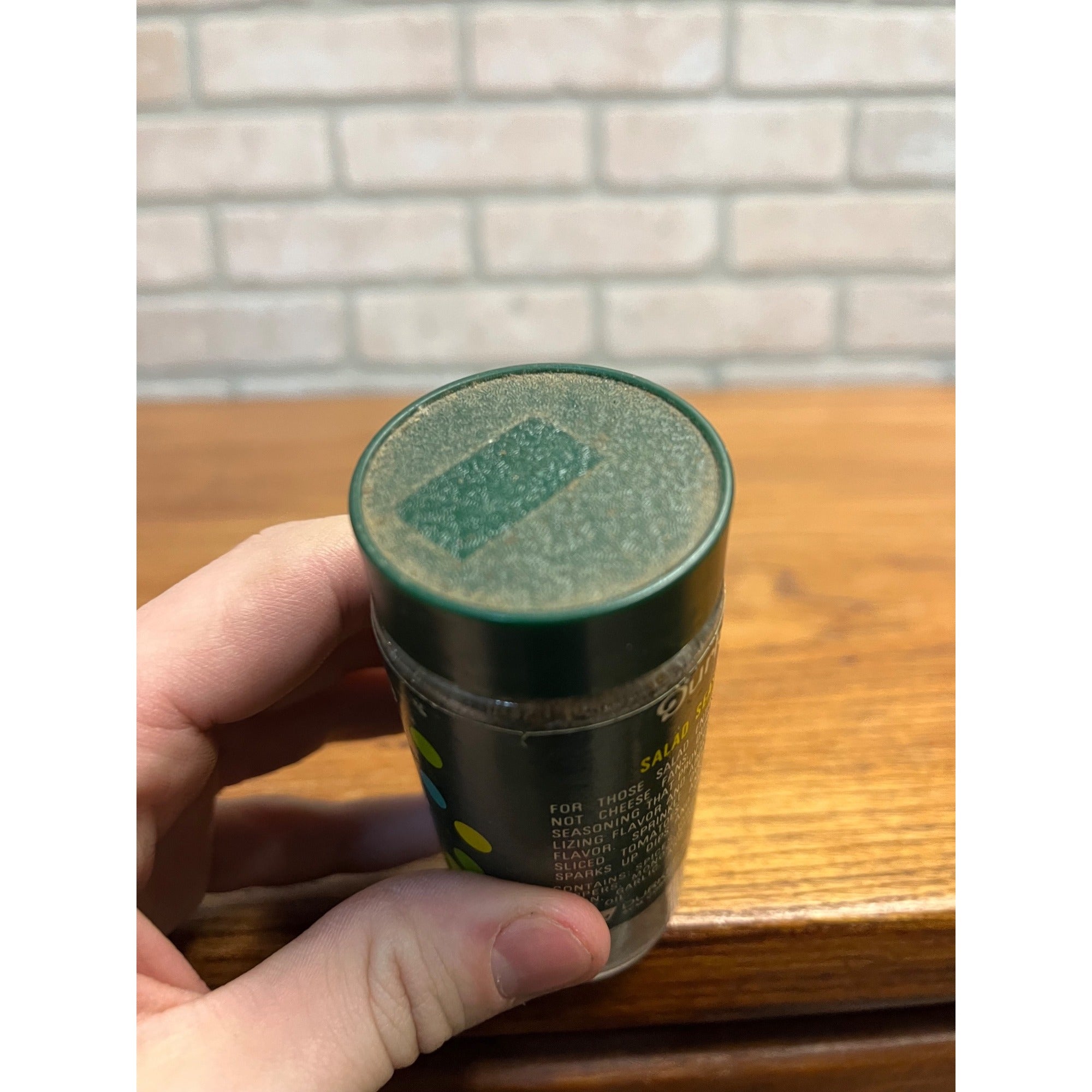Retro Vintage 1970s Durkee Salad Seasoning Glass Spice Jar FULL