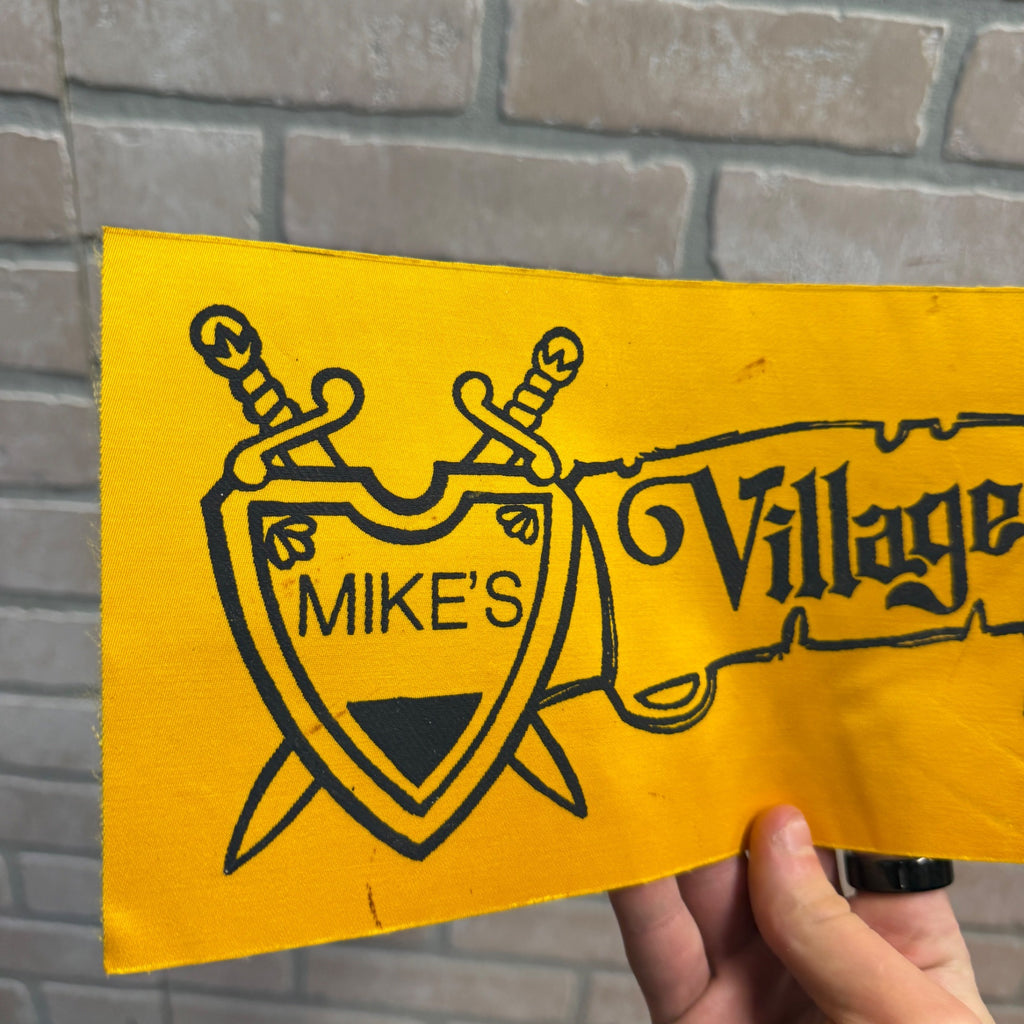 Vintage Mike's Village Inn Cloth Patch Advertising West Bend Wisconsin