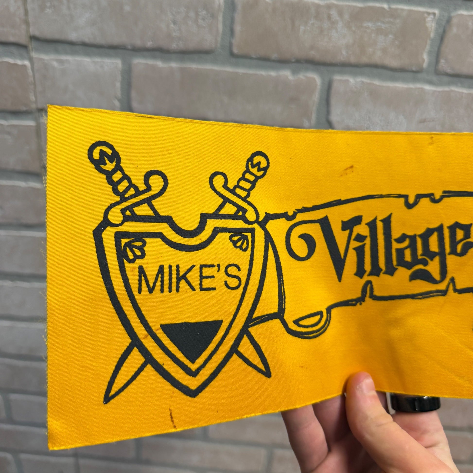 Vintage Mike's Village Inn Cloth Patch Advertising West Bend Wisconsin