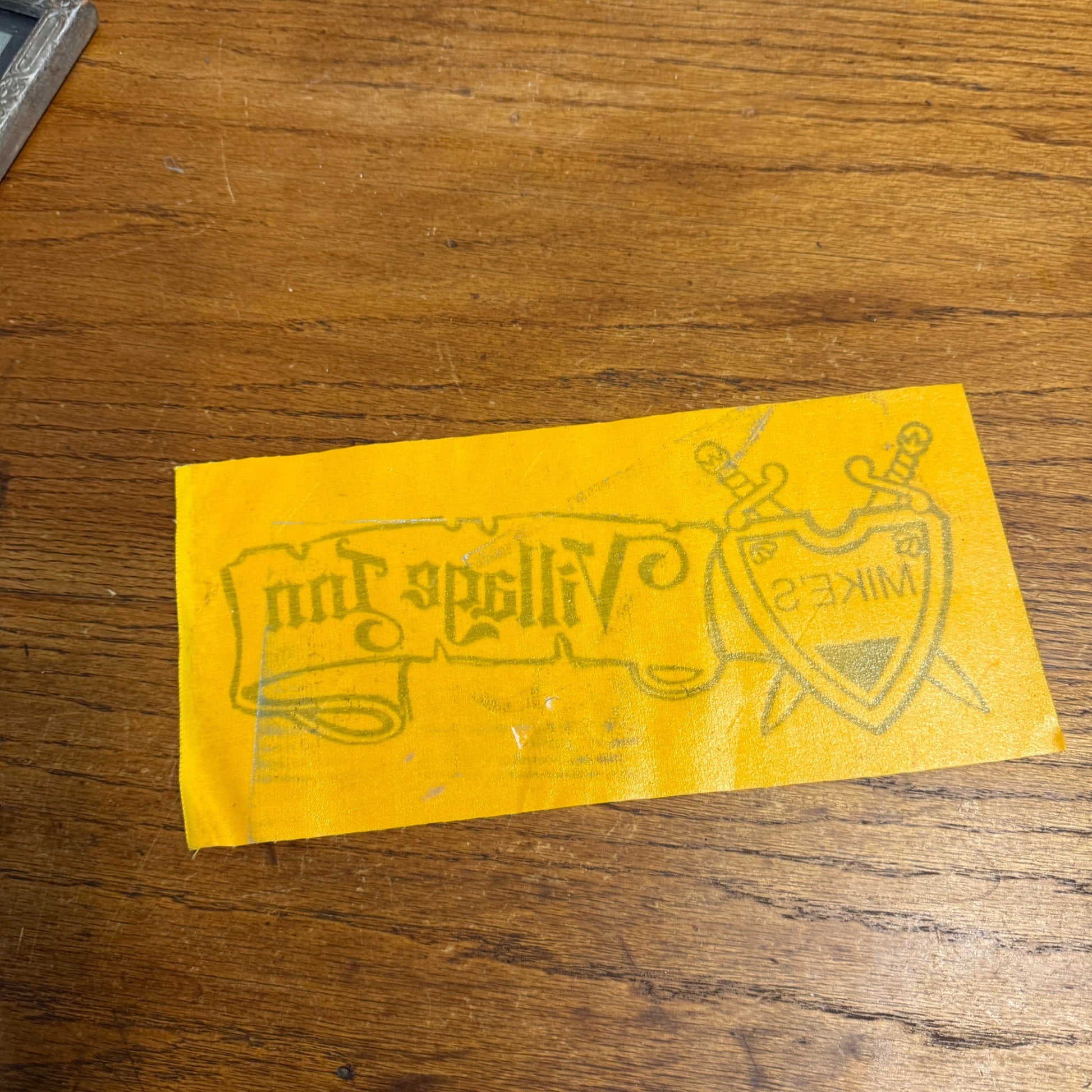 Vintage Mike's Village Inn Cloth Patch Advertising West Bend Wisconsin