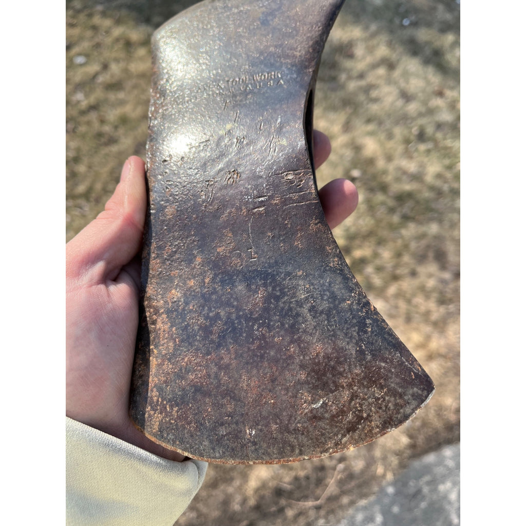 E. Garnich & Sons Vtg Kelly Works Double Bit Axe Head Ashland Wisconsin