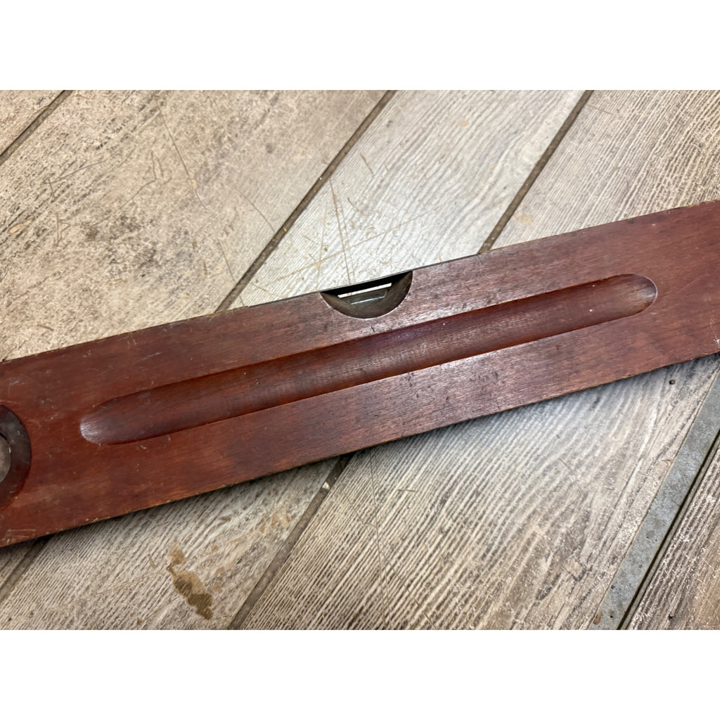 Vintage Wood Bubble Level H.S.B & Co. OVB Our Very Best 30" No. 0 Brass Accent Plate