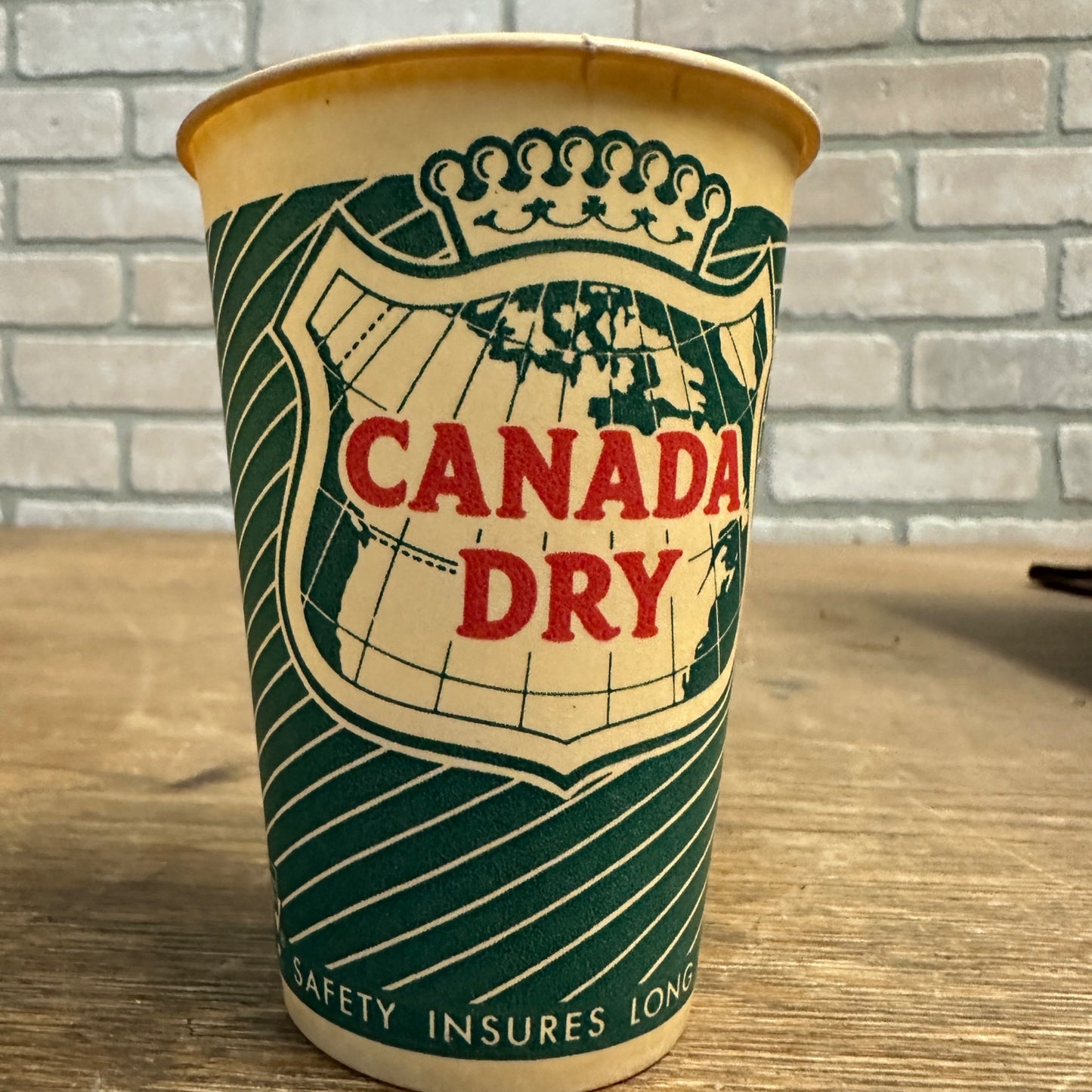 Vintage Canada Dry Soda Paper Wax Cup 7oz Promotional Ginger Ale