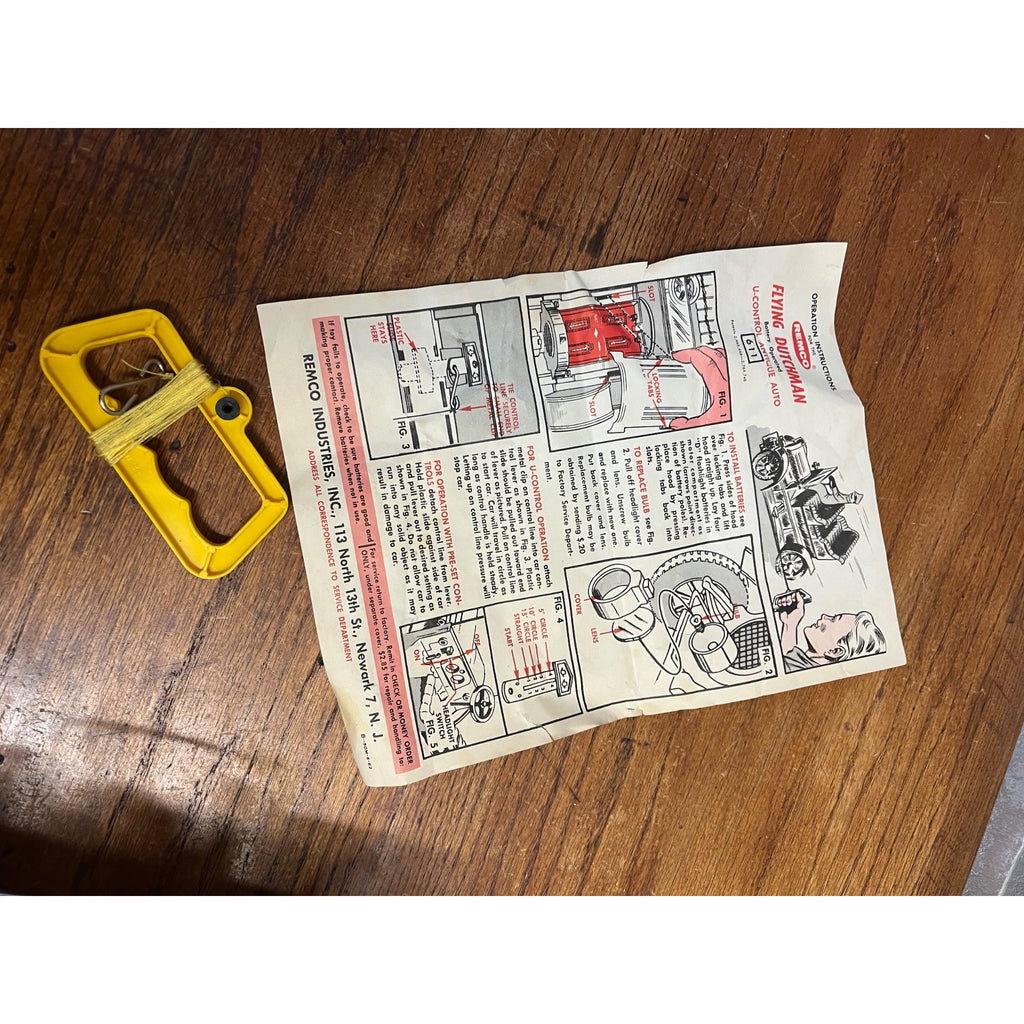 Remco Flying Dutchman Antique Touring Tether Car Motorized U-Control- Works!
