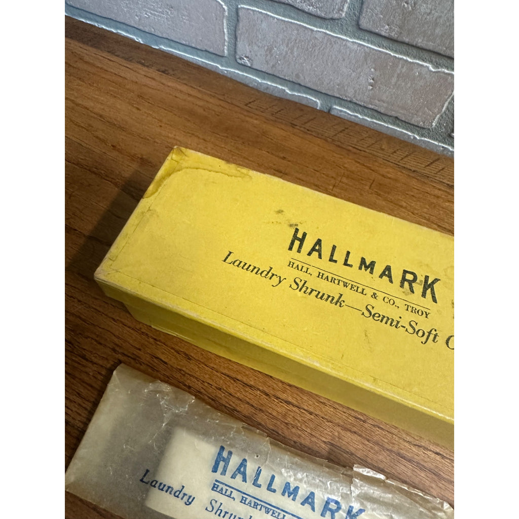 Antique HALLMARK Semi-Soft Shirt Collars Glenside w/ Original Mercantile Box