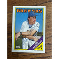 Tom Trebelhorn Milwaukee Brewers Signed Autographed Topps 1988 Baseball Card