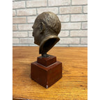 SCARCE Vintage Donald Healey Artist Signed Plaster Bust Sculpture Statue Austin