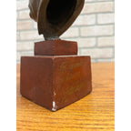 SCARCE Vintage Donald Healey Artist Signed Plaster Bust Sculpture Statue Austin