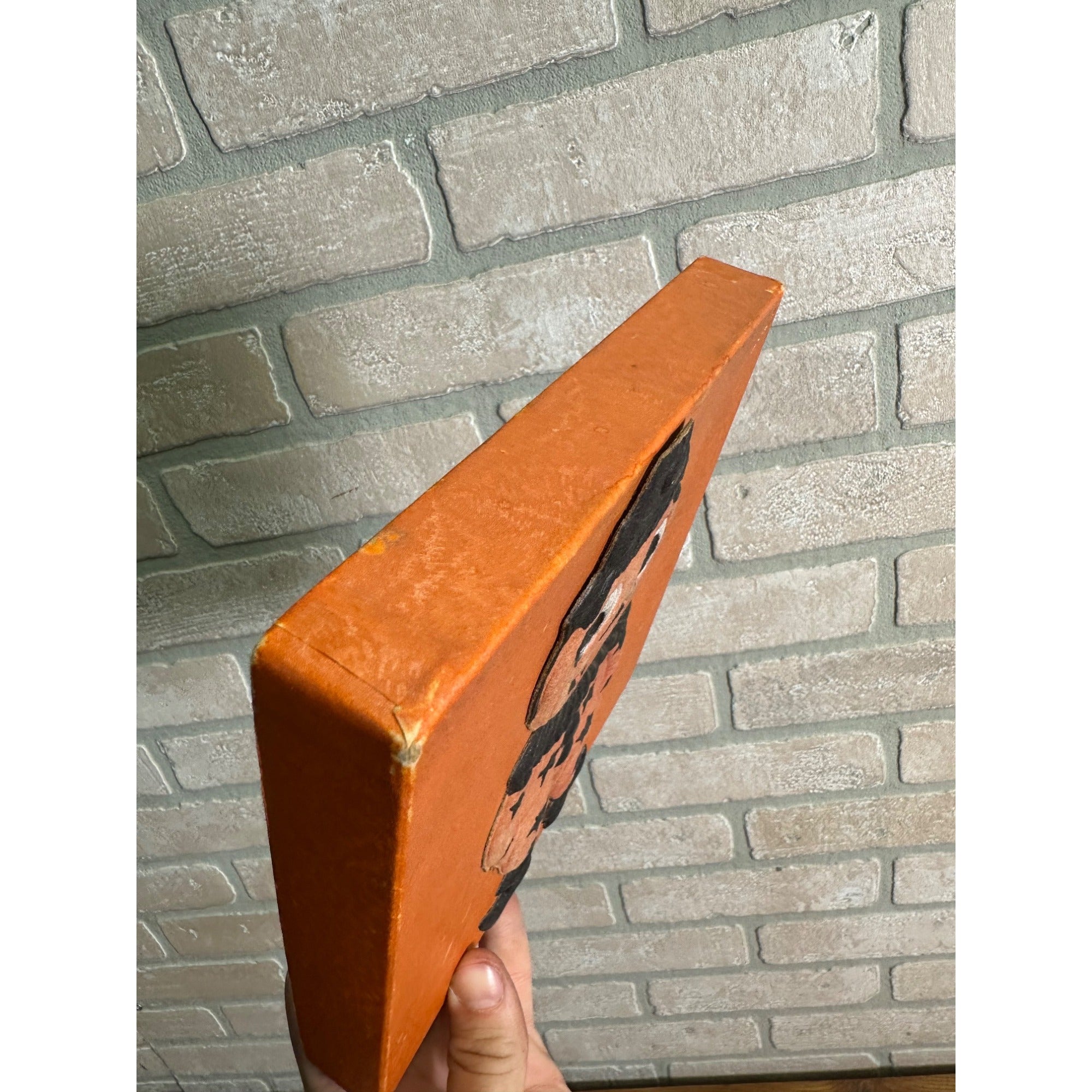 Original Antique 1920s Halloween Standing Pumpkin Man German Candy Box