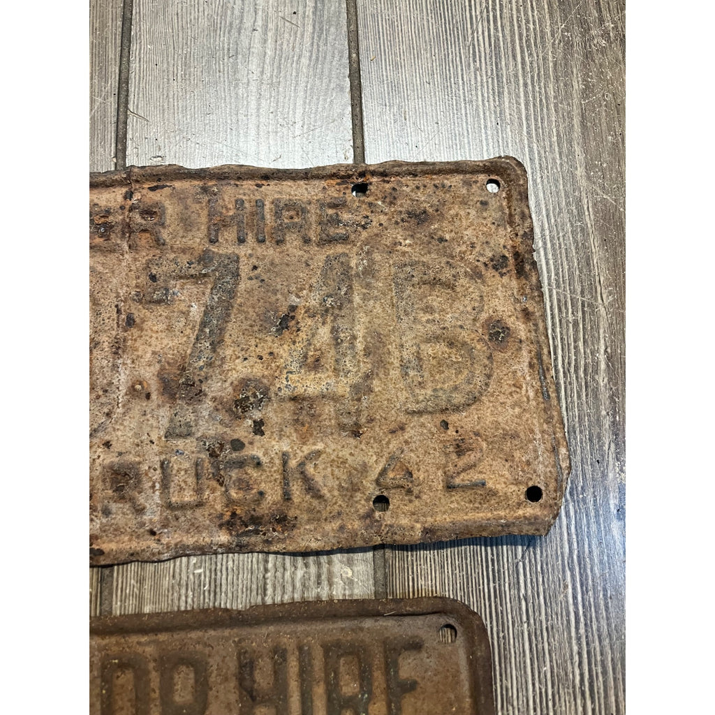 Wisconsin Public Service Commission Not For Hire License Plates 1941, 1937, 1936